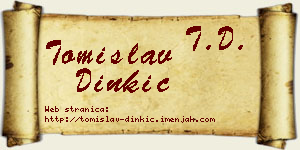 Tomislav Dinkić vizit kartica